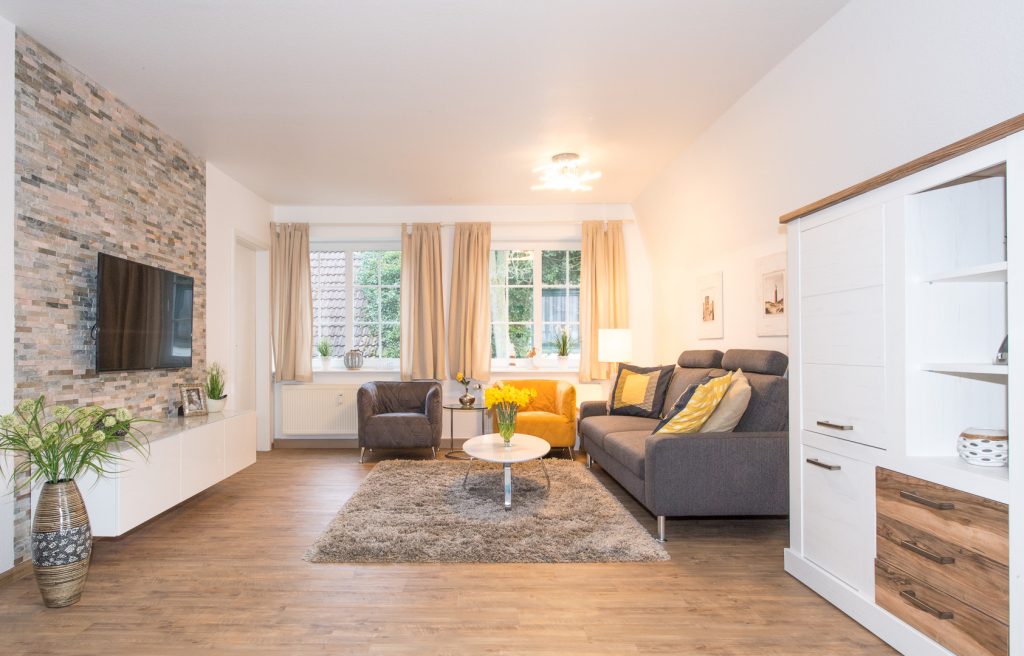 Ihr großzügiger Wohnbereich in der Ferienwohnung an der Nordsee